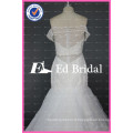 ED Bridal Elegant Off Shoulder Sexy Sheer Back Beaded Tulle Mermaid Wedding Dress With Long Train